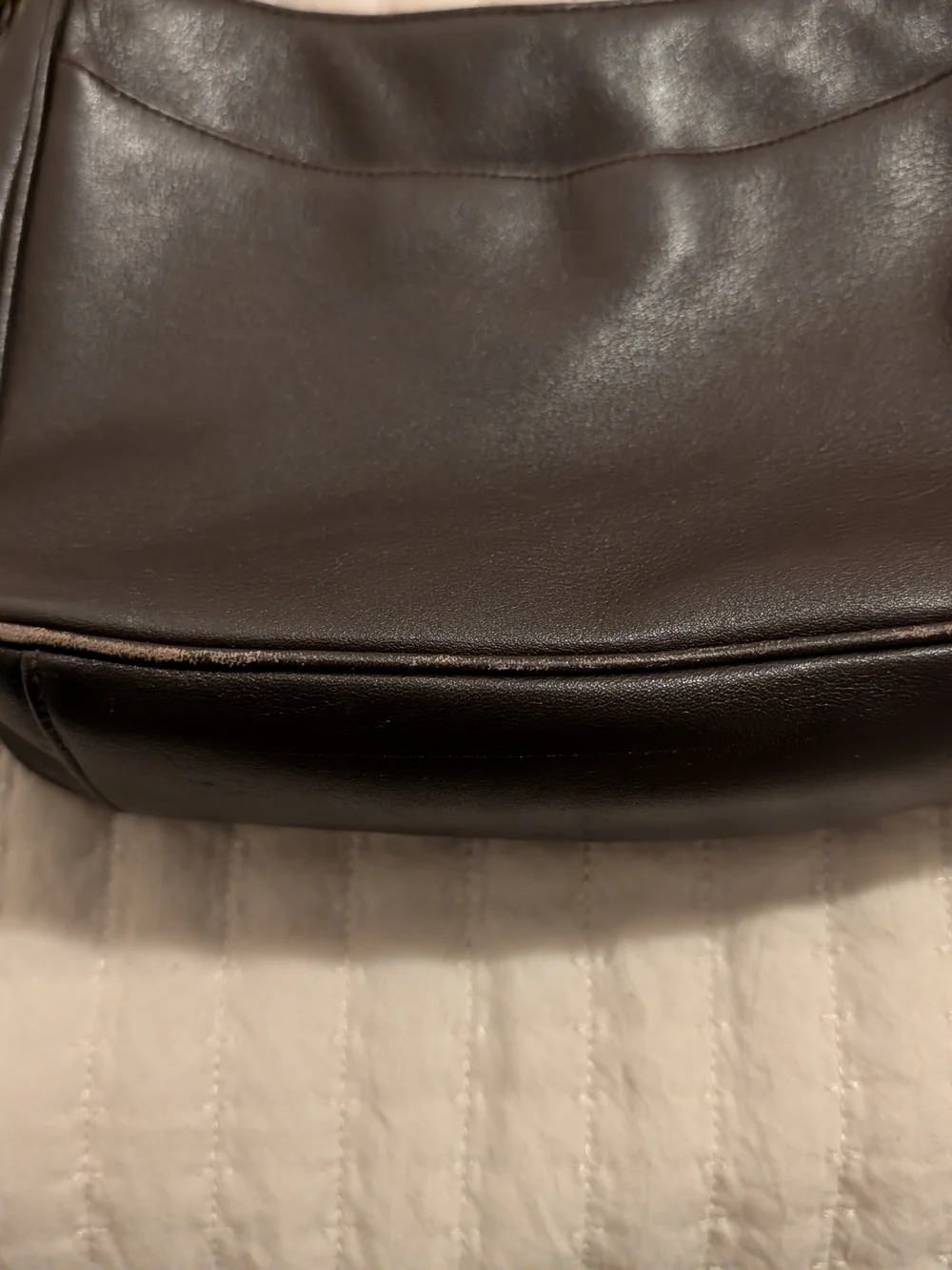 Vintage Etienne Aigner Brown Leather Shoulder Bag with Gold Hardware